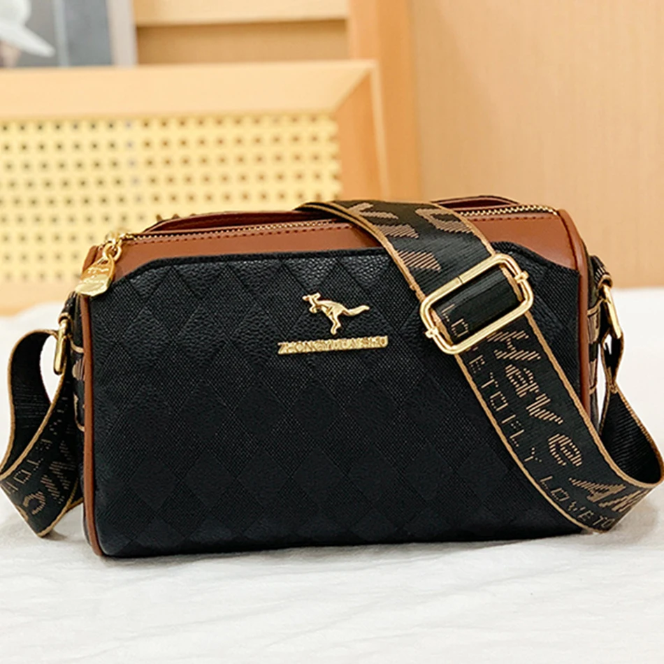 New Luxury High Quality Women Messenger Bag Famous Designer Lady Shoulder Bags Fashionable Checkered Trendy Crossbody Sac A Main