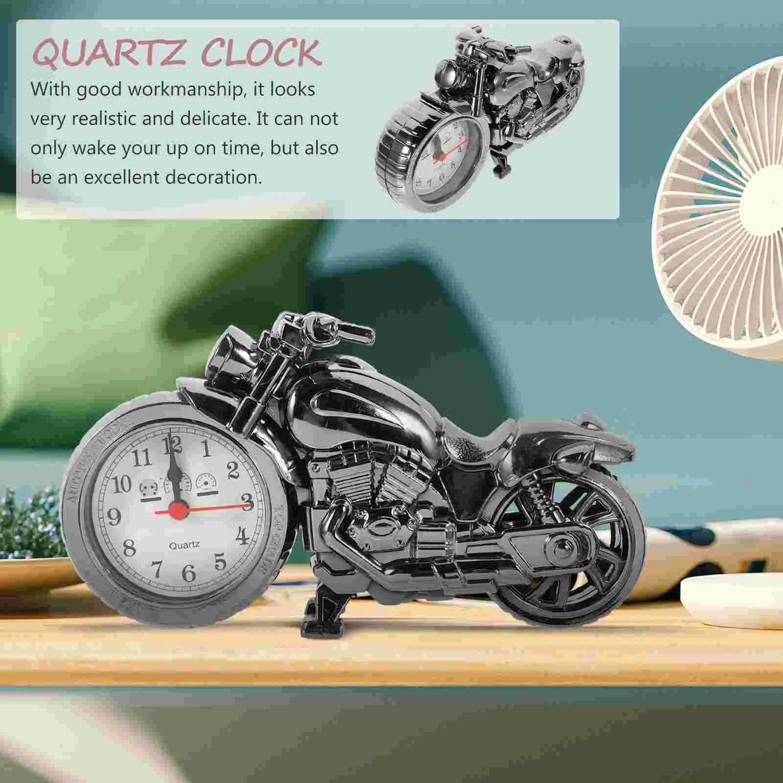 

Retro Alarm Clock Old Style Homoyoyo Kids Motorcycle for Vintage Bike Motorcyclee Desk Shape