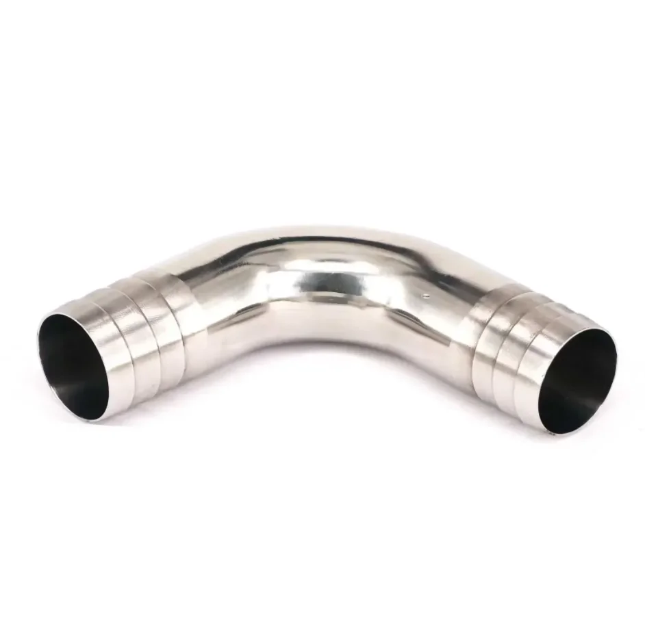 Fit Rohr ID 12.7/16/19/25mm 304 Edelstahl Sanitär 90 Grad Ellenbogen Rohr Fitting schlauch Barb Connnector – Detail 2