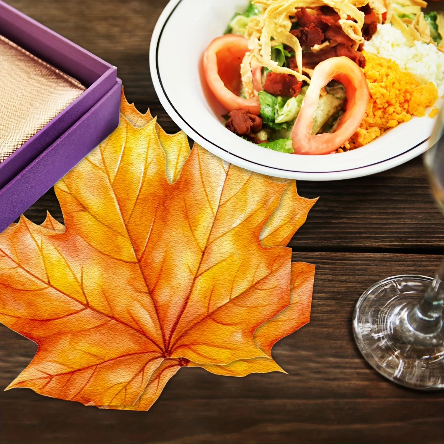 Alien Maple Leaf Disposable Paper Napkins Birthday Bachelorette Anniversary Picnic Kitchen Restaurant Holiday Party Table Decor - view 3