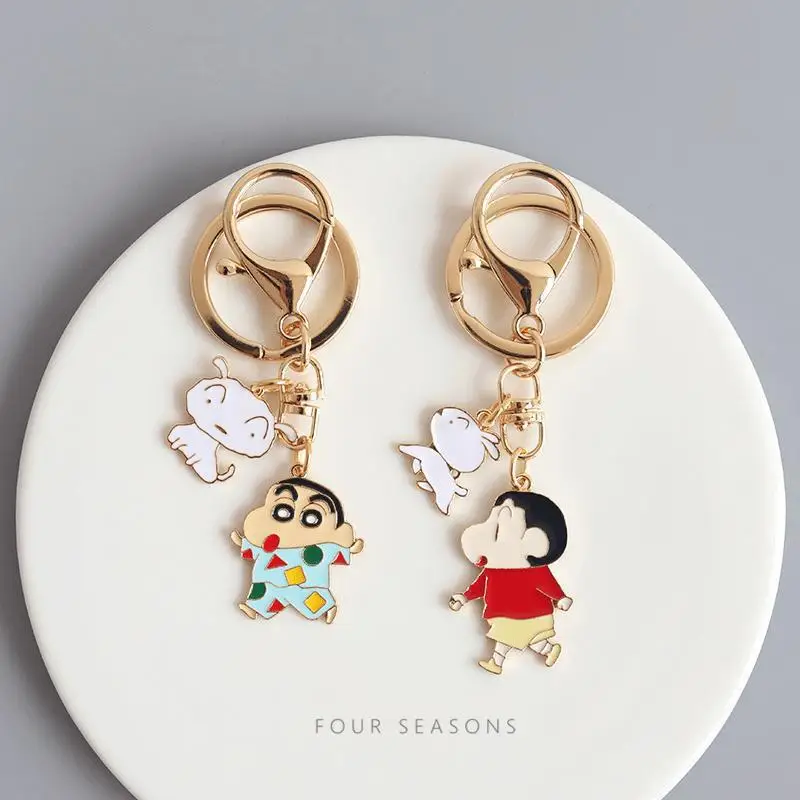

Crayon Shin chan Little White Keychain Cute Cartoon Anime Figures Keychain Bag Backpack Pendant Accessory Decoration Toy Gift