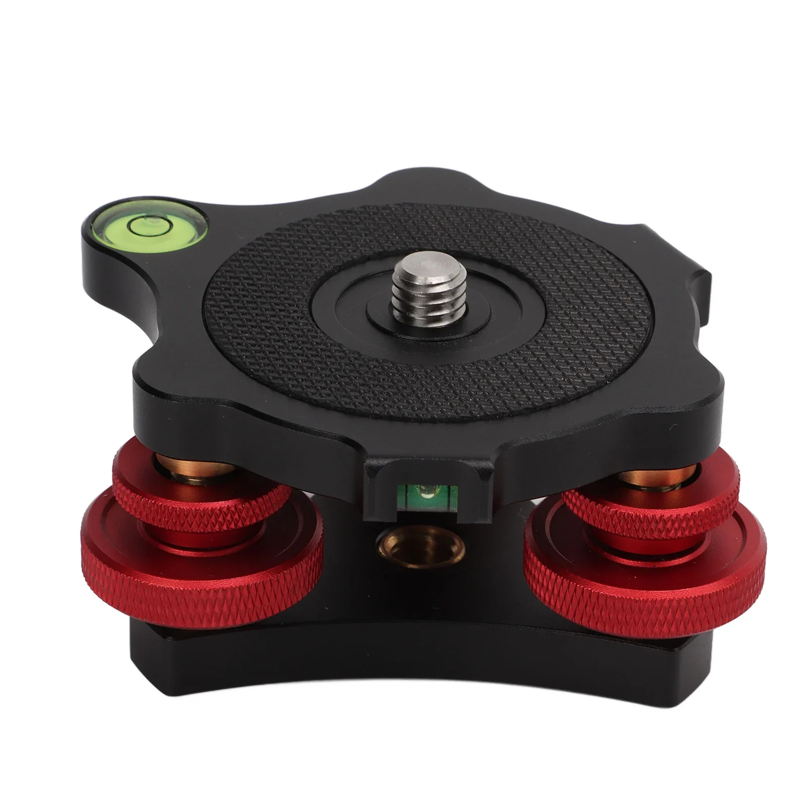 LP‑64 Camera Tripod Ball Head Leveling Base Aluminum Triple Wheel Leveler Bubble Level