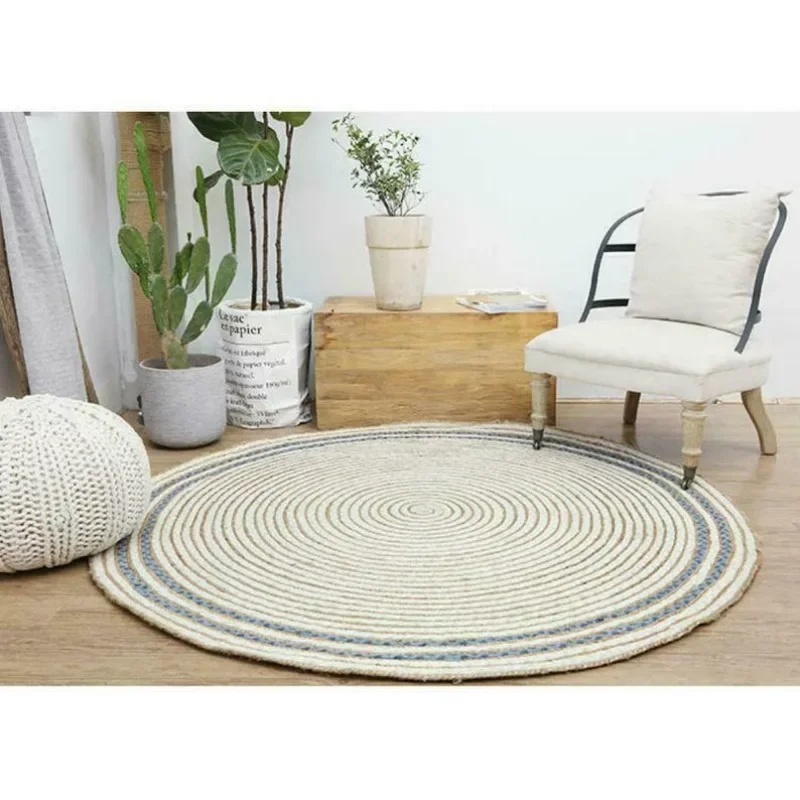 

Rug 100% Natural Jute & Cotton Braided Style Carpet Rustic Modern Look Rugs