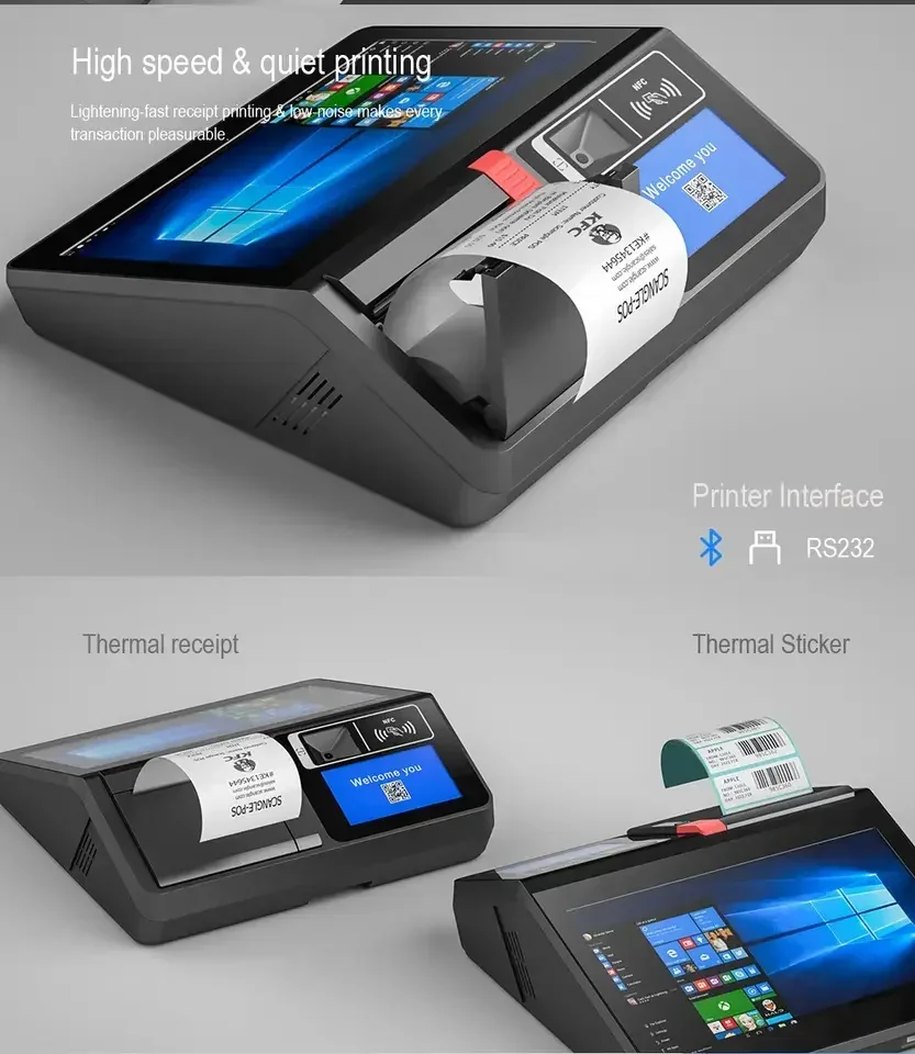 Windows 10 11.6 inch Touch Screen Pos Terminal Retail Shop Mini Desktop All in One POS Android Order Tablet Pos with NFC Reader