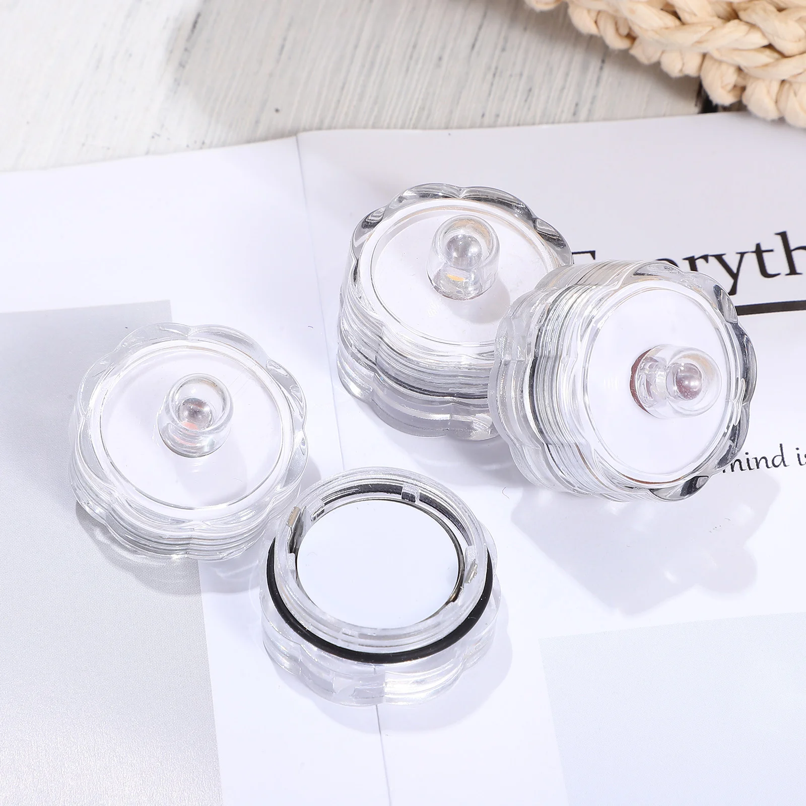 12 Pcs Light Fake Rechargeable Bulb Halloween LED Candles Lamp Color-changing Plastic Colour Tea Lights Submersible