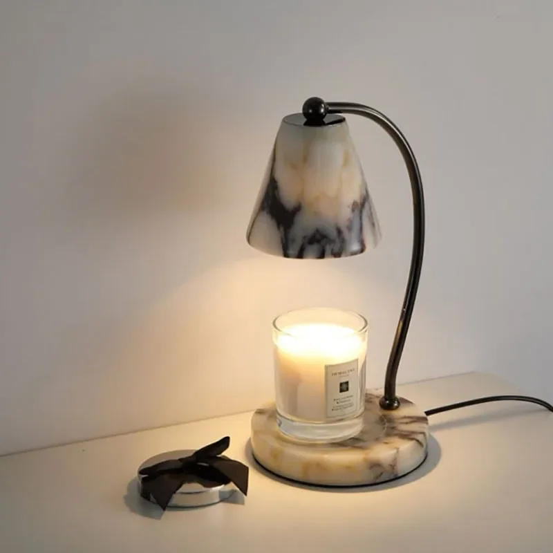 Spanish Luxury Iron Stone LED Home Decor Table Lamp Home Desk Light  For Living Room Bedroom Study Lighting Fixtures