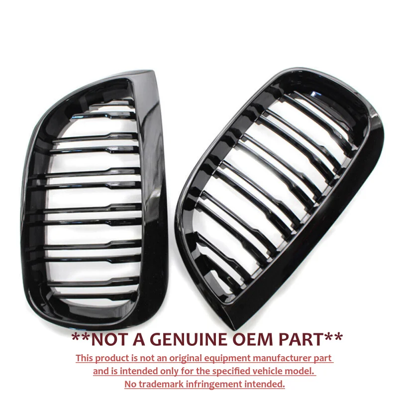 For BMW 1 Series E81 E87 04‑07 Modified Black Front Bumper Grille Air Intake Grill Exterior Body Accessories