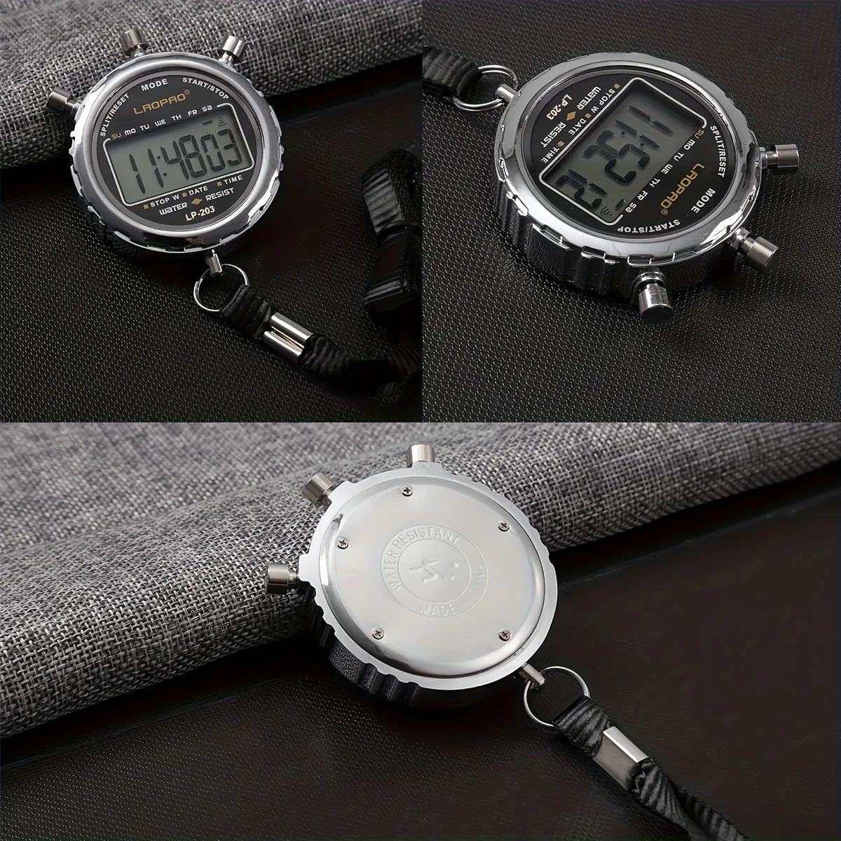 Stopwatch, 1/100th Rainproof Digital Timer For Sports, Competition, Coach, Referee, Training, Timing
