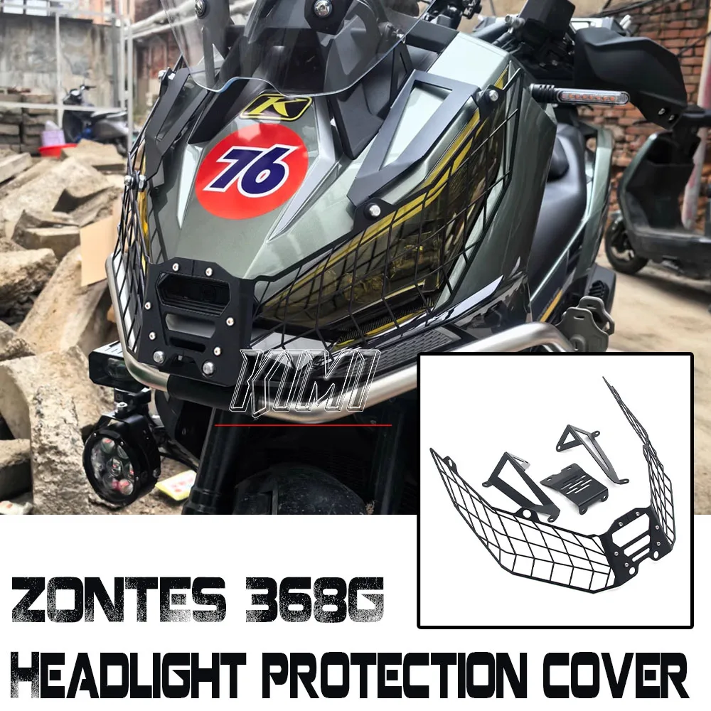 For ZONTES 368G 368 G Motorcycle Front Fairing Headlight Head Light Lamp Net Protection Grille Guard Cover Modification Accessor