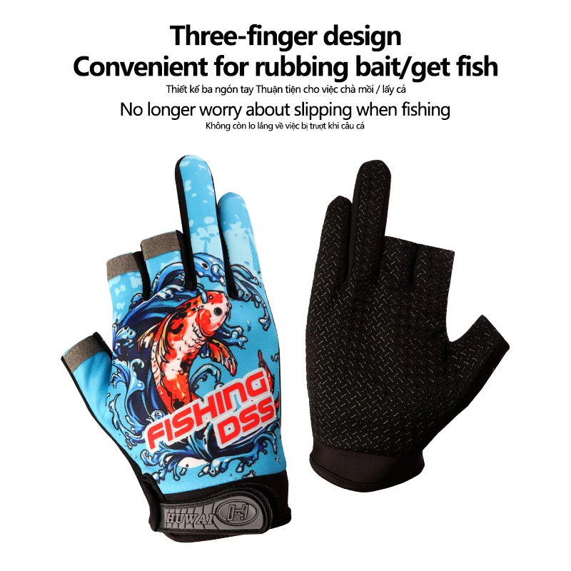 Guantes de pesca transpirables antideslizantes resistentes al corte - imagen 5