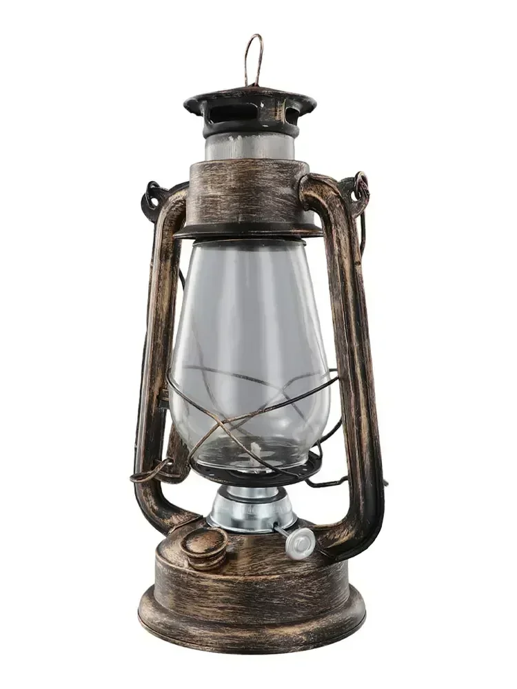 Vintage Kerosene Oil Lamp Lantern 220ml Retro Kerosene Light Camping Tent Decorative Atmosphere Lighting Outdoor Camping Light