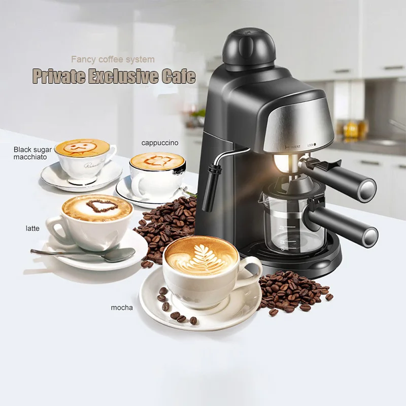 

Household Semi-Automatic Italian Coffee Machine 5 Bar Espresso Steam Milk Frothing Cappuccino Small Electric Coffee Maker 220V