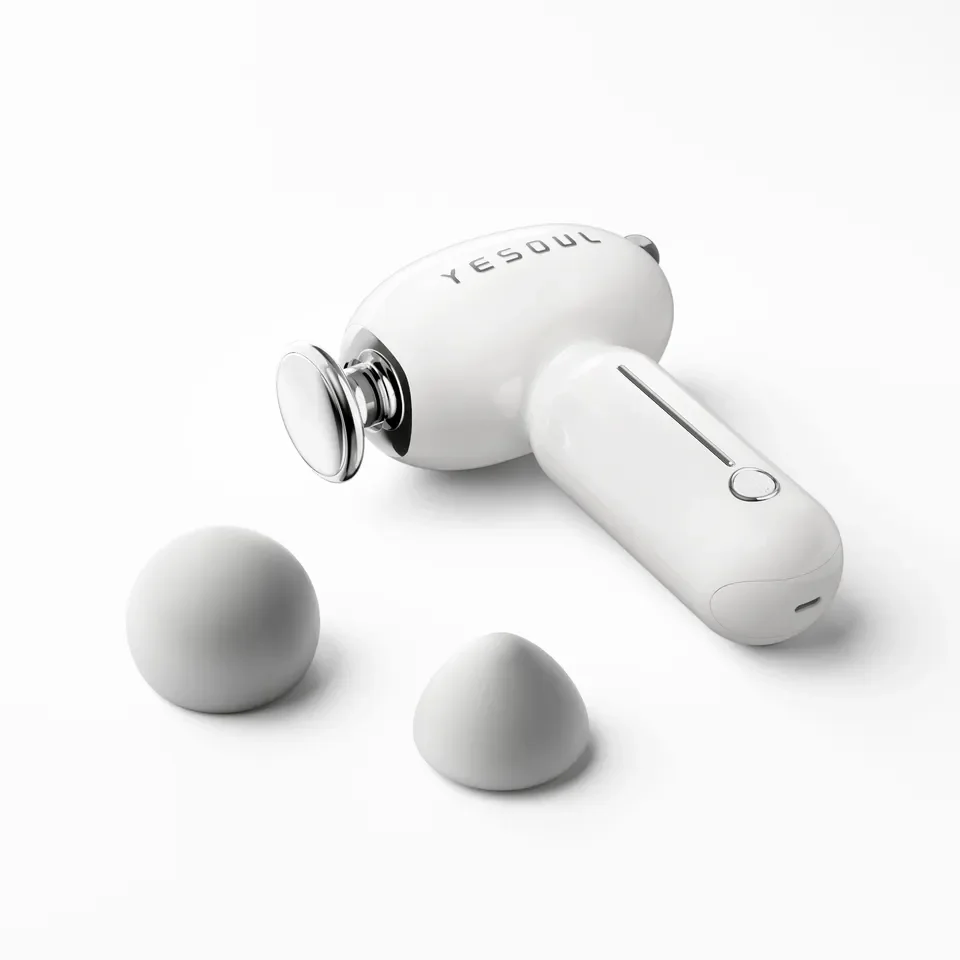 Fitness Compression Massage Gun Brushless Motor 4 Heads 2000mAh Battery-Fascia Body Therapy Muscle Vibration