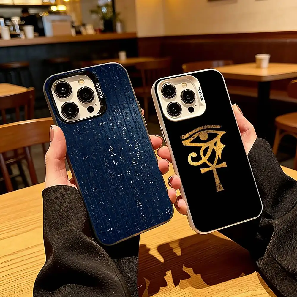 A-Ancient H-Hieroglyphics Phone Case For iPhone 17,16,15,14,13,12,11 Plus,Pro Max,XS,Colorful Silver Phone case Funda Cover