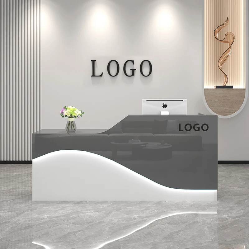 

Modern Office Reception Desk Counter Decorations Hotel Reception Desks Luxury Simple Modern Beauty Salon Salon Furniture