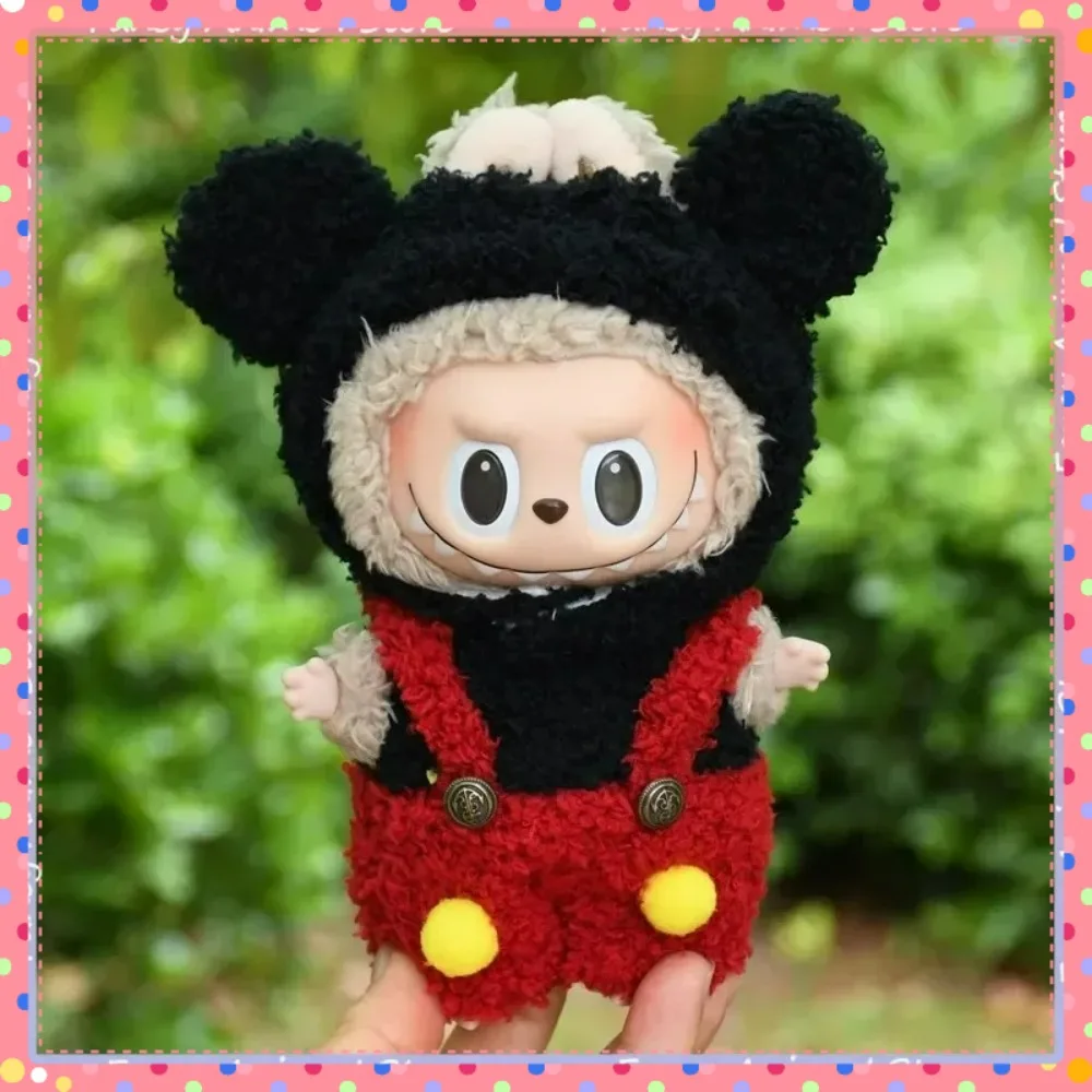 

Cartoon Mickey Labubu Clothes Outfit Doll Accessories for V1 V3 Labubu Dolls Clothing Gift and Cute DIY Decoration Gifts