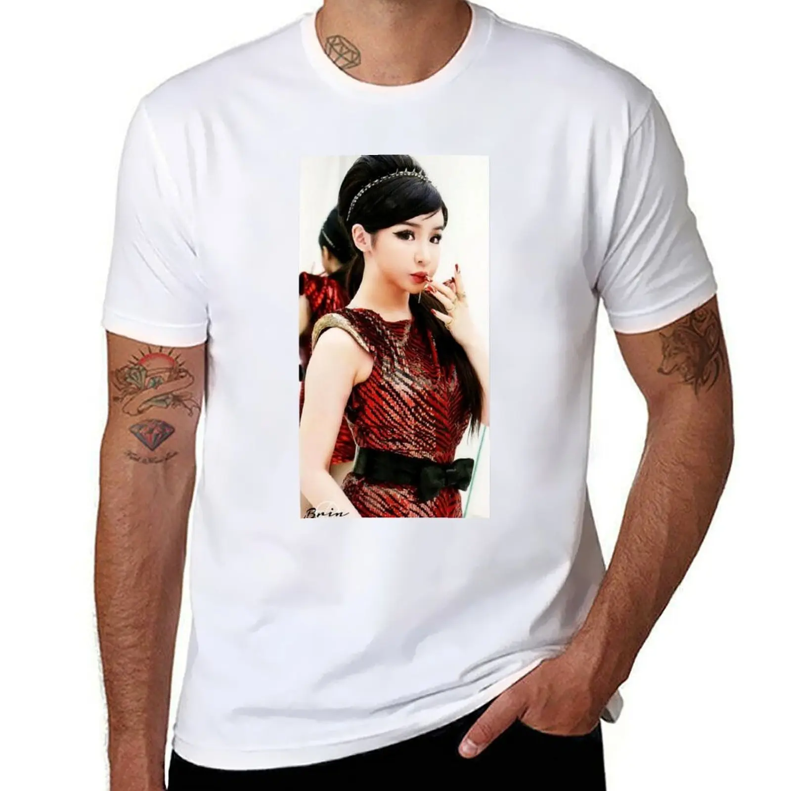 

2NE1 Футболка Park Bom мужские футболки для мужчин хлопковая футболка 100% футболка