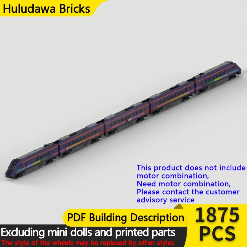 Modelo de coche urbano, ladrillos de construcción MOC, tren intermedio de alta velocidad, tecnología Modular, regalos de vacaciones para niños, juguetes para montar, traje