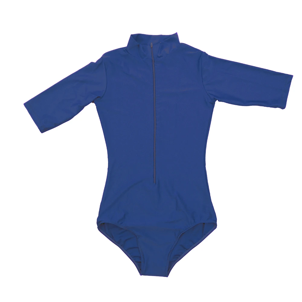 Phụ Nữ Ba Lê Vũ Trang Phục 1/2 Dài Tay Thể Dục Dụng Cụ Xiêm Quần Đen Tập Luyện Bodysuits Liền Quần Dành Cho Nam