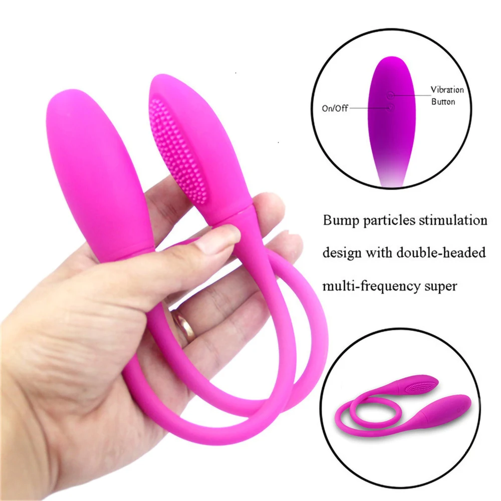 Rechargeable Dual Vibrator 7 Speeds Double Head Bullet Dildo Vibrator Sex Toy for Women Anal Butt Plug Adult Sexy Toy For Couple