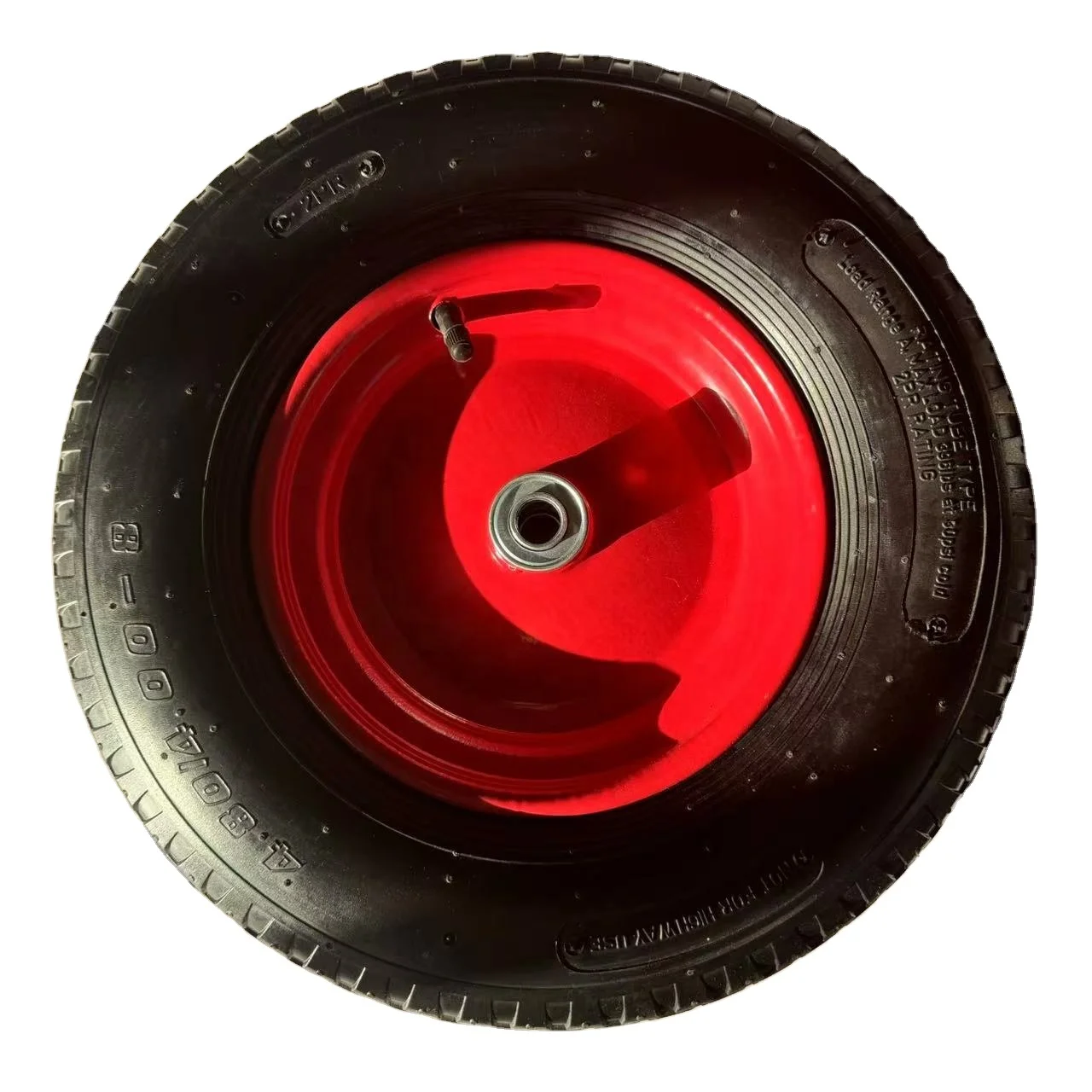 Qingdao 16 Inch Pneumatic Wheelbarrow with 4.00-8 Metal Rim Tire Rubber Wheel