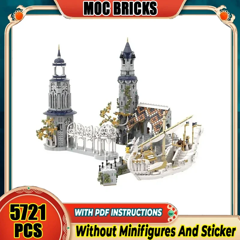 

Волшебные кольца Moc, строительные блоки, сцена из фильма, серая модель Габов, замок, кирпичи, сделай сам, сборка, деревня, вид на улицу, игрушки, подарки