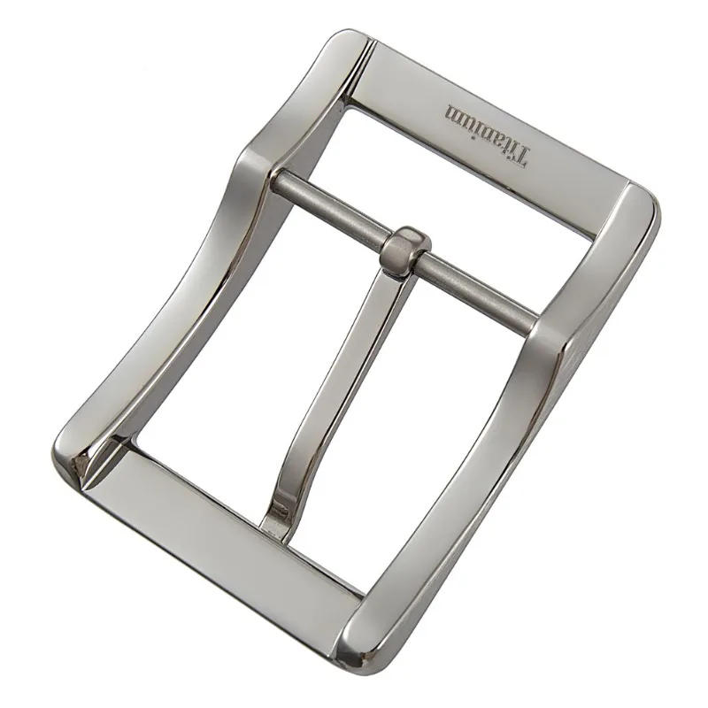 40 مللي متر التيتانيوم النقي غير قابل للصدأ الرجال مشبك حزام عادية-ثقوب اللكم دبوس مشبك حزام مناسبة ل 38-39 مللي متر مشبك حزام عريض