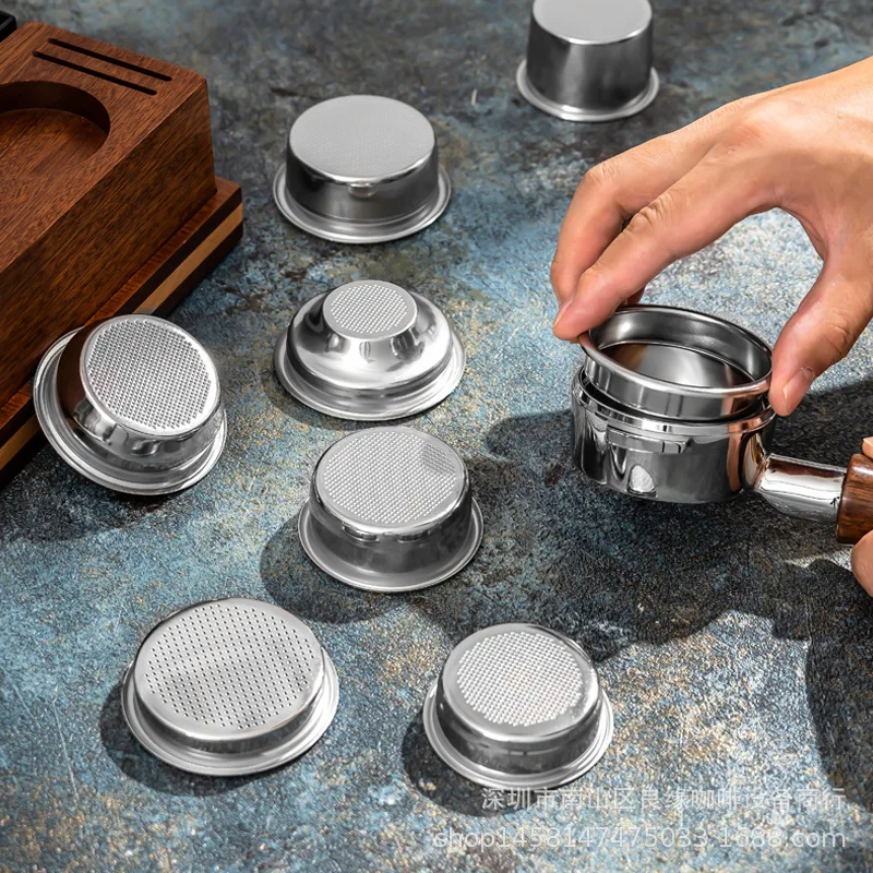 Stainless Steel Wooden Handle Concentrated Bottomless Coffee Tamper Machine Accessories Barista Gear Set