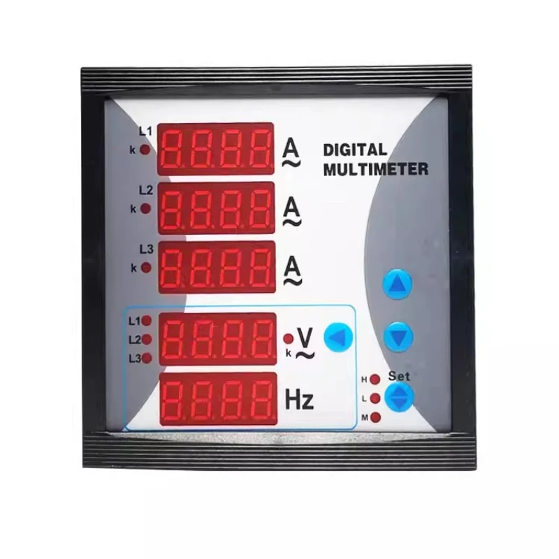 Three Phase Current Voltage Frequency Combination Instrument Digital Intelligent Power Meter Five Row Display