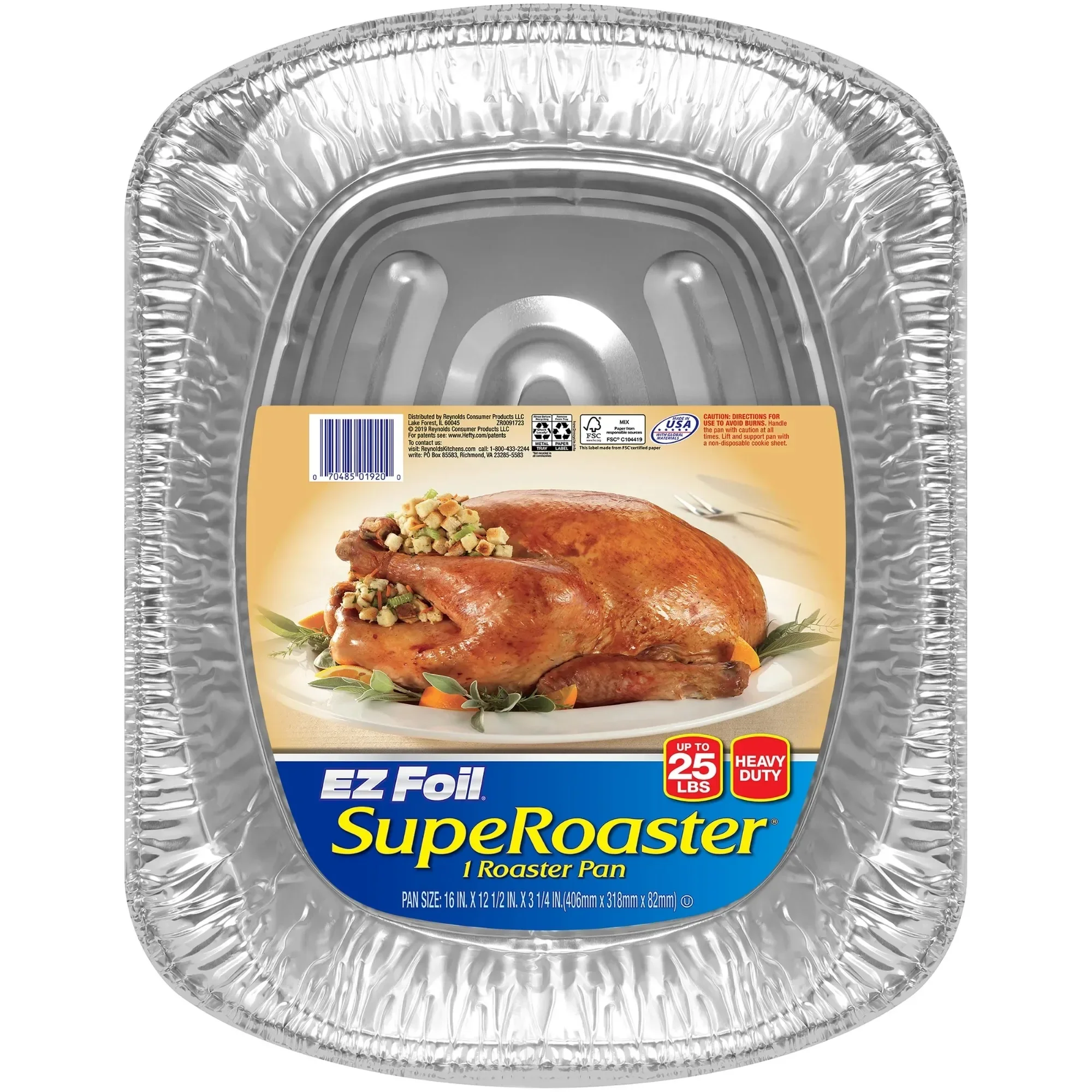

(7 pack) 25 LB Disposable Turkey Pan, 16 x 12.5 x 3.25 in., 1 Count
