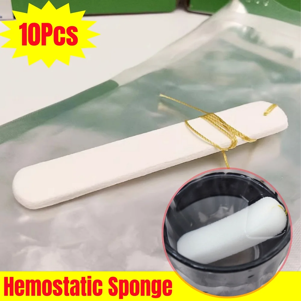 

10pcs Disposable Nasal Dressing Medical Hemostatic PVA Sponge Nose Bleeding Nasal Packing Haemostasis Sponge Plug Accessories