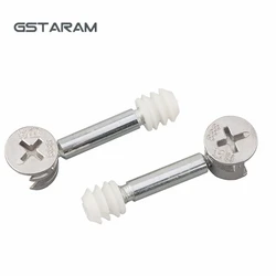 32/35/40mm Wardrobe Furniture Connector Thickened 10PCS Three in one Eccentric Wheel Screw Fastener Three in one Connector Screw