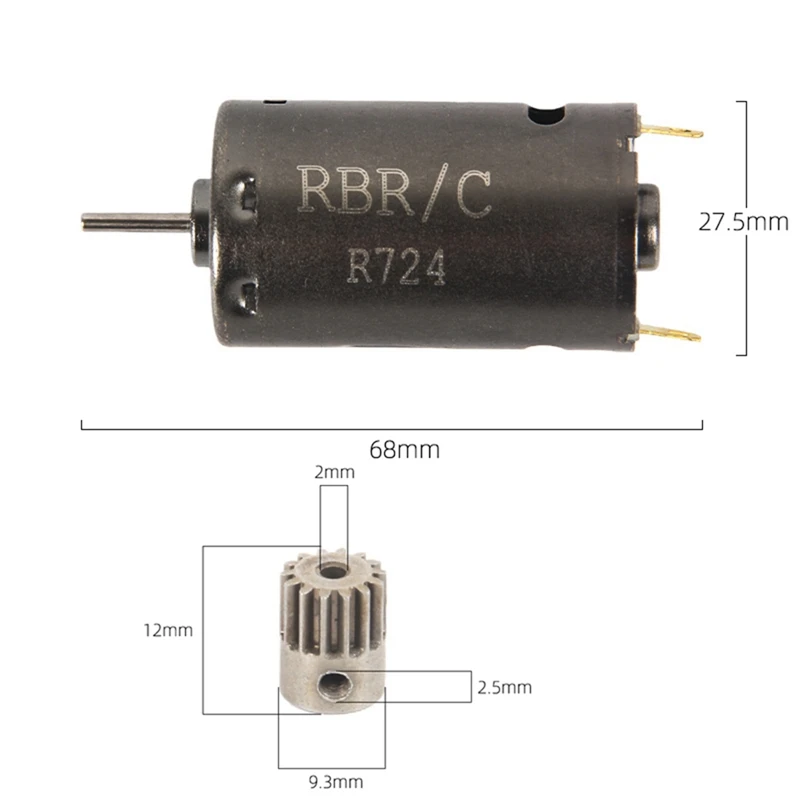 Motor escovado 390 20t com engrenagem de motor 14t para mn86s mn86 mn86ks mn86k mn g500 1/12 rc peças de atualização de carro