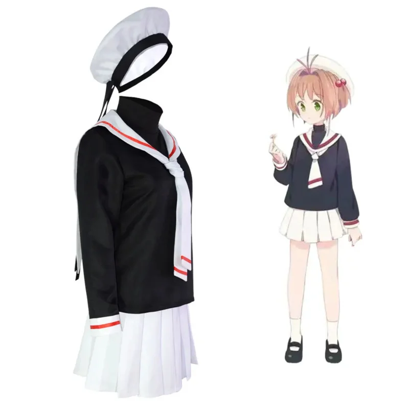2025 yiyi2025yiyiCard Captor Costume School Uniform Halloween Cosplay KINOMOTO SAKURA Clothing