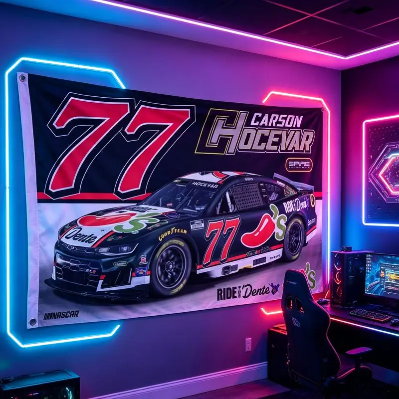 VIKAMA Nazca Racing Chili Pattern Wall Tapestry Polyester Wall Hanging for Bedroom Dorm Music Esports Room Car Home Decor