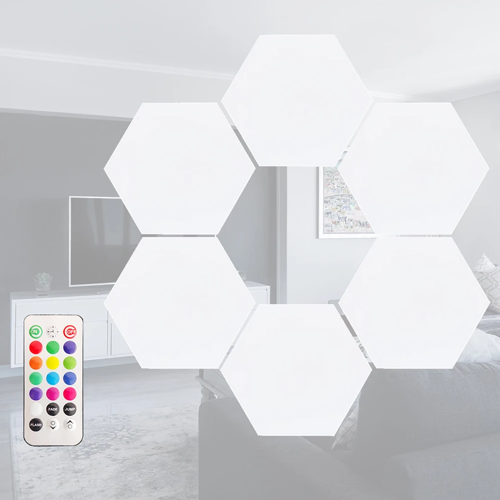 

Touch Sensitive Hexagonal Wall Lamp LED Strip Lights Bedroom Decor System