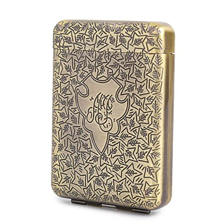 

Minimalist Metal Case - Vintage Holder Case - Front Pocket Carrying Case - Premium Storage Box for Men and Women, Holds 12, up