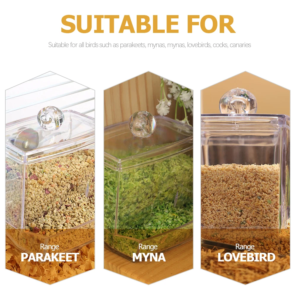 

Rutin Chicken Automatic Feeder Pet Food Holder Multi Use Poultry Case Bowl Parrot Bird Cage Spill Proof Wear Resistant Suitable