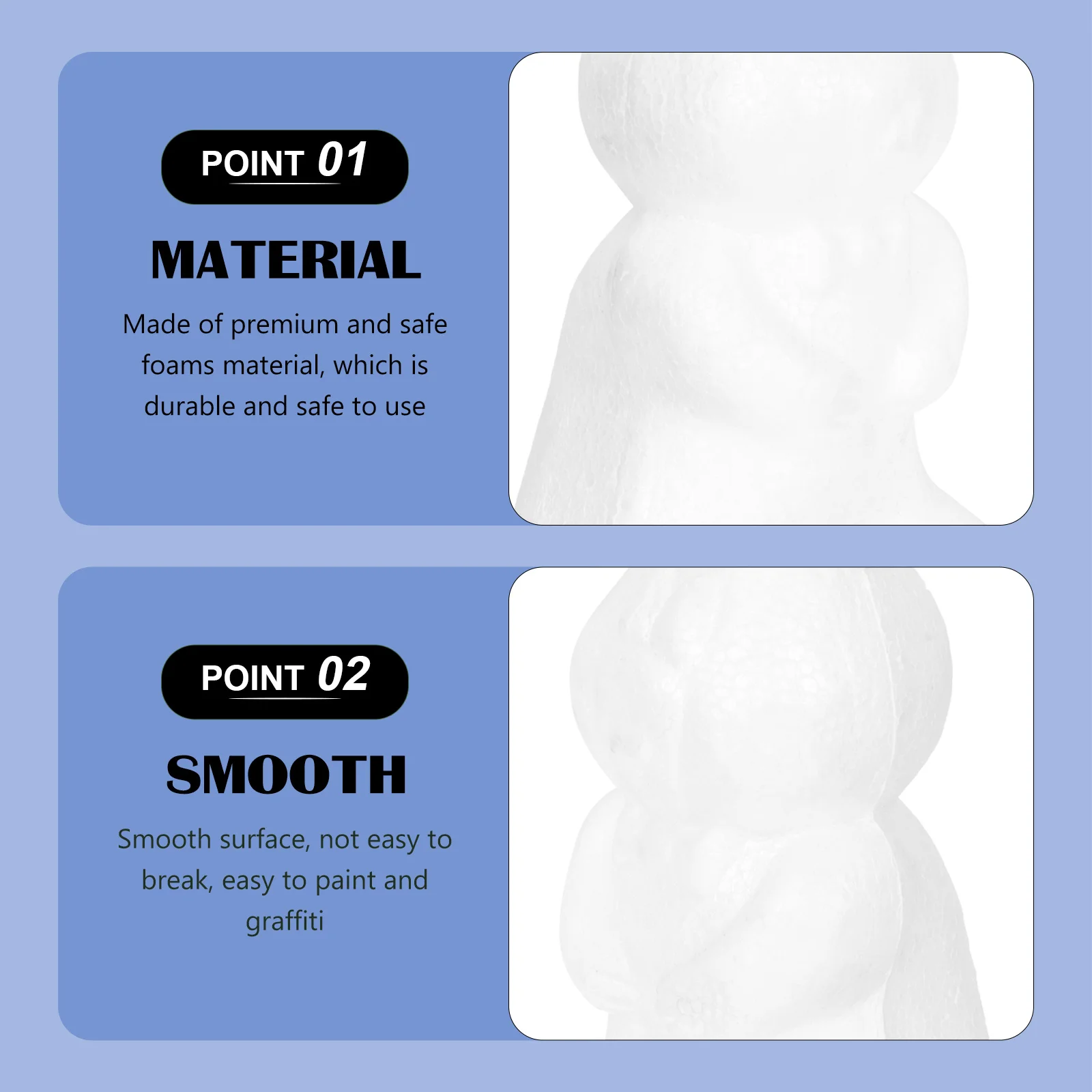 2Pcs Bunny Models DIY Unpainted Rabbits for Kids Easter Decor White Rabbit Craft White Bunny Decor