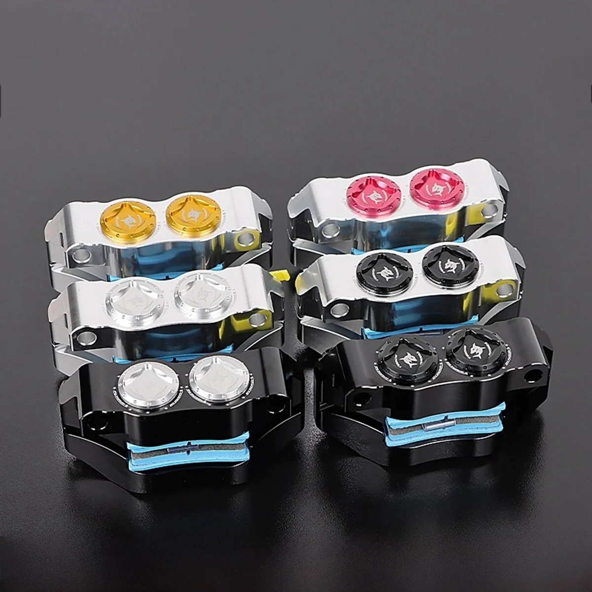 Motorcycle 100mm Brake Caliper For Hydraulic Disc Brake 4 Pistons 100MM Cnc Aluminum Workmanship For Motorcycle Modified