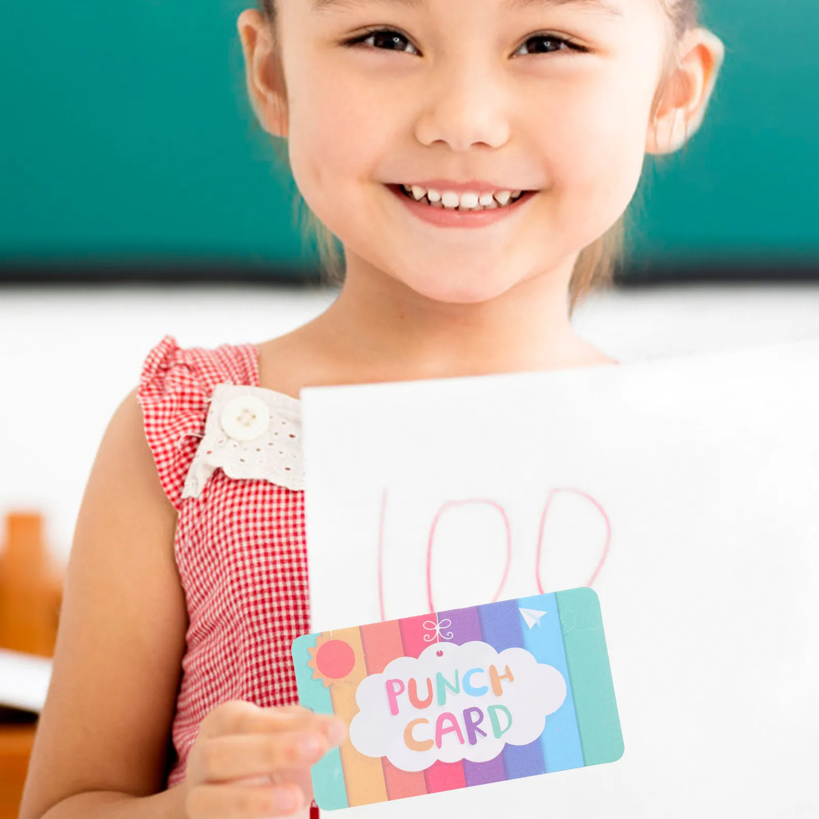 

150Pcs Children Reward Cards Adorable Paper Punch Cards for Learning Motivation Teaching Classroom Encouragement