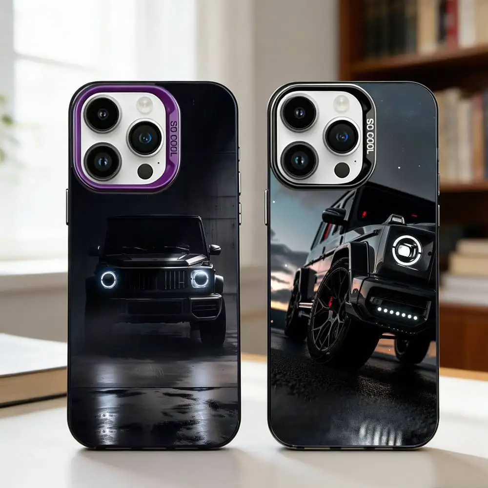 

Car M-Mercedes-ES G-G Phone Case For iPhone17 16 15 14 13 12 Pro Max Grey Black Matte Laser Metallic Aurora Funda