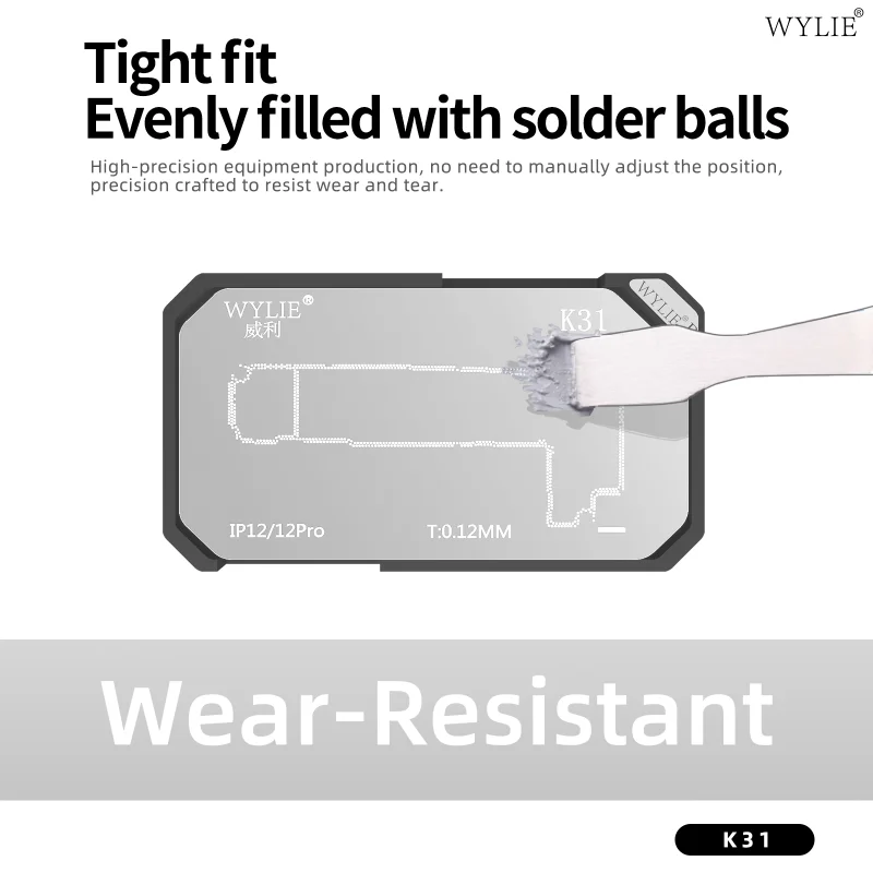 WYLIE K31 Tin Planting Platform for iPhone Motherboard Middle Layer Soldering Steel Mesh Maintenance Fixture
