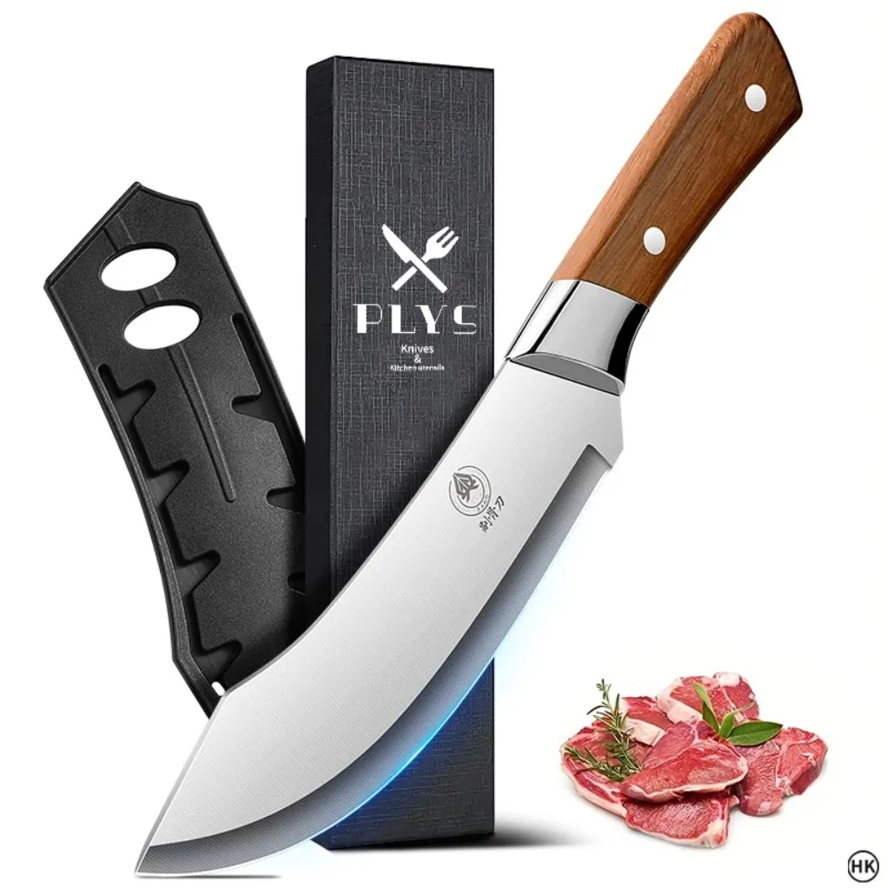 PLYS Boning Knife Steak Knife Slaughtering Knife Ultra-Sharp Stainless Steel Bleeding Knife Kitchen Knife Household