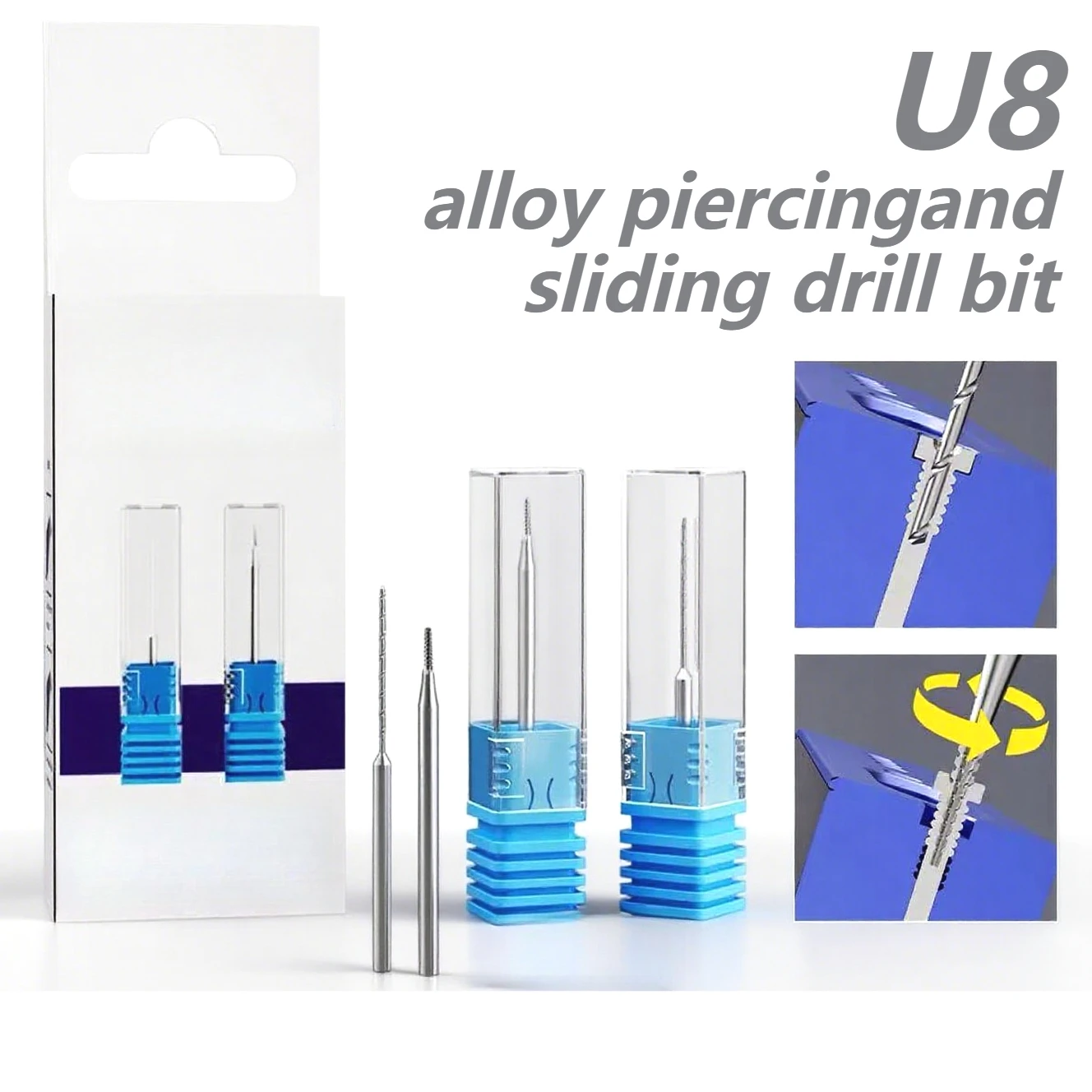 

Easy Remove Damaged Screws Without Damage Frame U8 Stripped Screw Extractor Set for Phone Repair