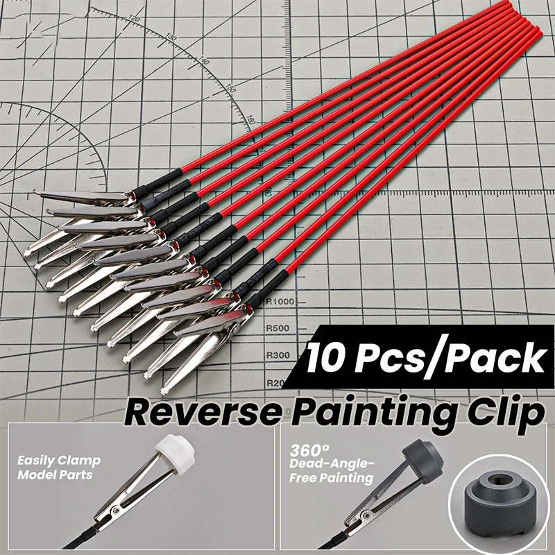Mswz Ms130 Reverse Painting Clip 10pcs Spray Metal Coloring Tool For Gundam Model Kit Building Diy Craft Painting Accessories
