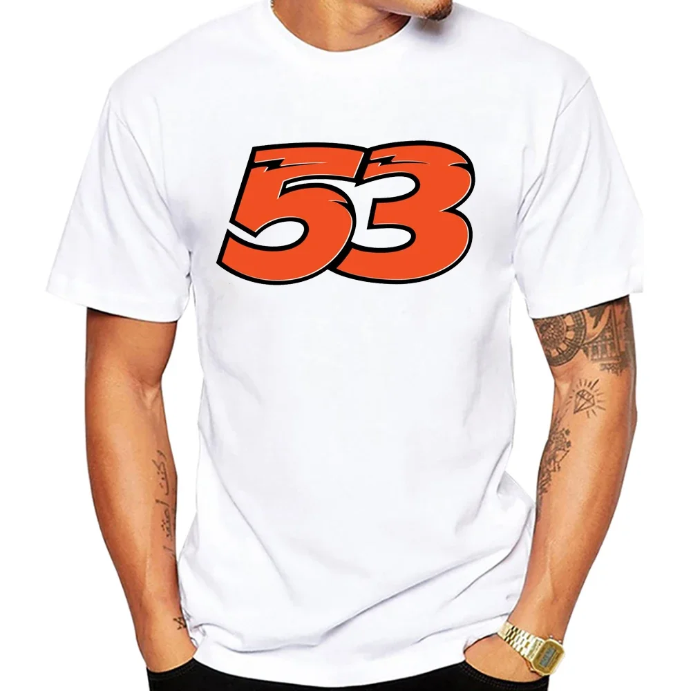 Tito Rabat Number 53 GP Race T-Shirt Men Short Sleeve Adventure Hip Hop Boy Casual White Tops Motorcycle Rider Tees