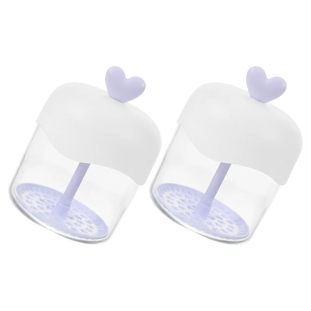 

2pcs Transparent Heart Shaped Foam Maker Quick Facial Cleanser Bubbler H held Mini Skin Care Tool Travel Foamer Bubble