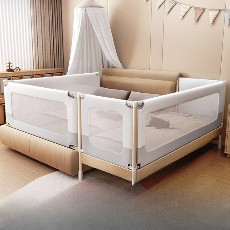Splicing bed crib Solid wood widened bedside flat bed Seamless liftable baby children's bed