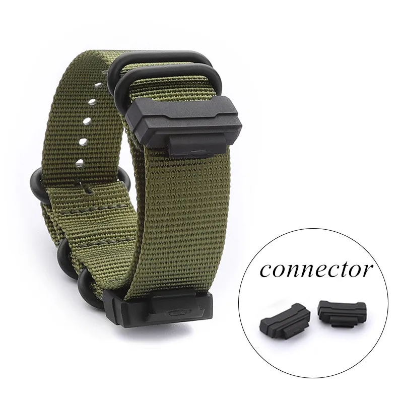 Nylon Watch Strap For Casio G-SHOCK GA GW GDF GL DWE GAS GLS GWM 5600 Watch Band Fabric Sports Wrist Bracelet +16mm Adapter